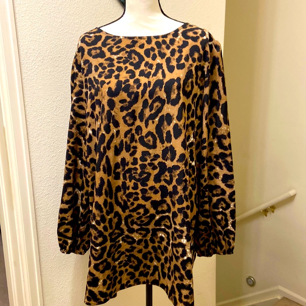 SHEIN CURVE Leopard Plus Size Women’s Tunic